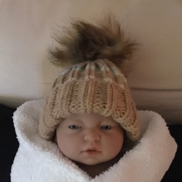 Hand Crafted Knit Baby Beanie - Picture 2 of 4